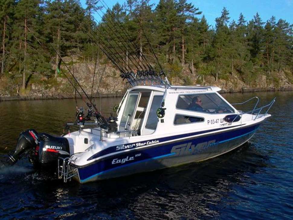 star cabin 650 с рыболовными опциями: downrigger, держатели удилищ